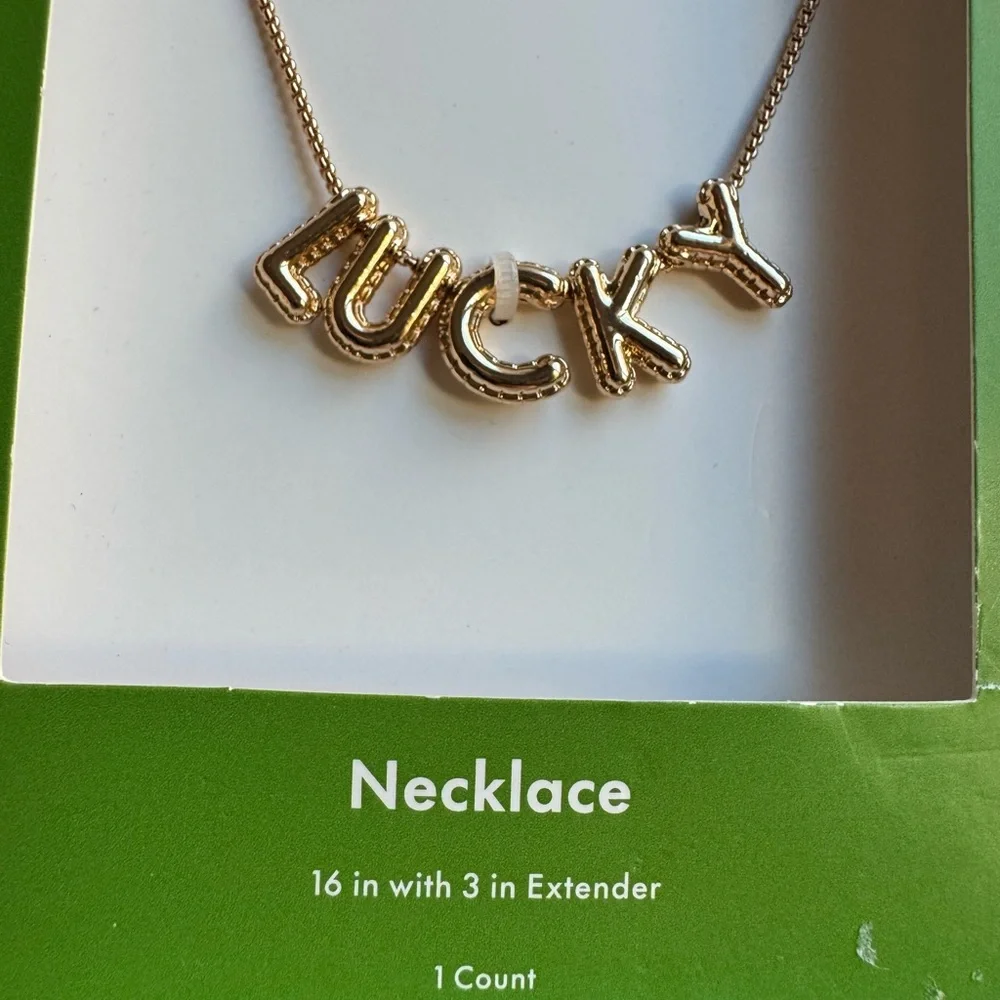 Kate Spade X Target Gold 'LUCKY' Letter Pendant Necklace - Picture 7 of 8